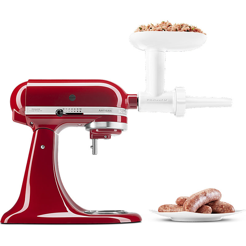 Kitchenaid 5KSMSSA Zubehör für alle Küchenmaschinen Farbe Wurstfüllhorn mit 2 Kegeln für 5KSMFGA