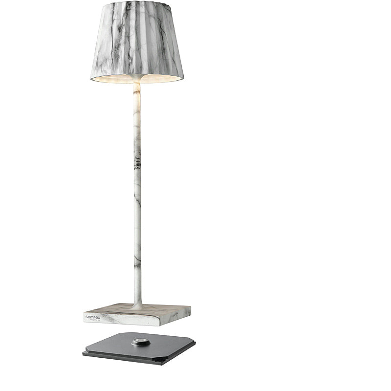 Sompex-Lighting TROLL 2.0 battery-powered table lamp marble