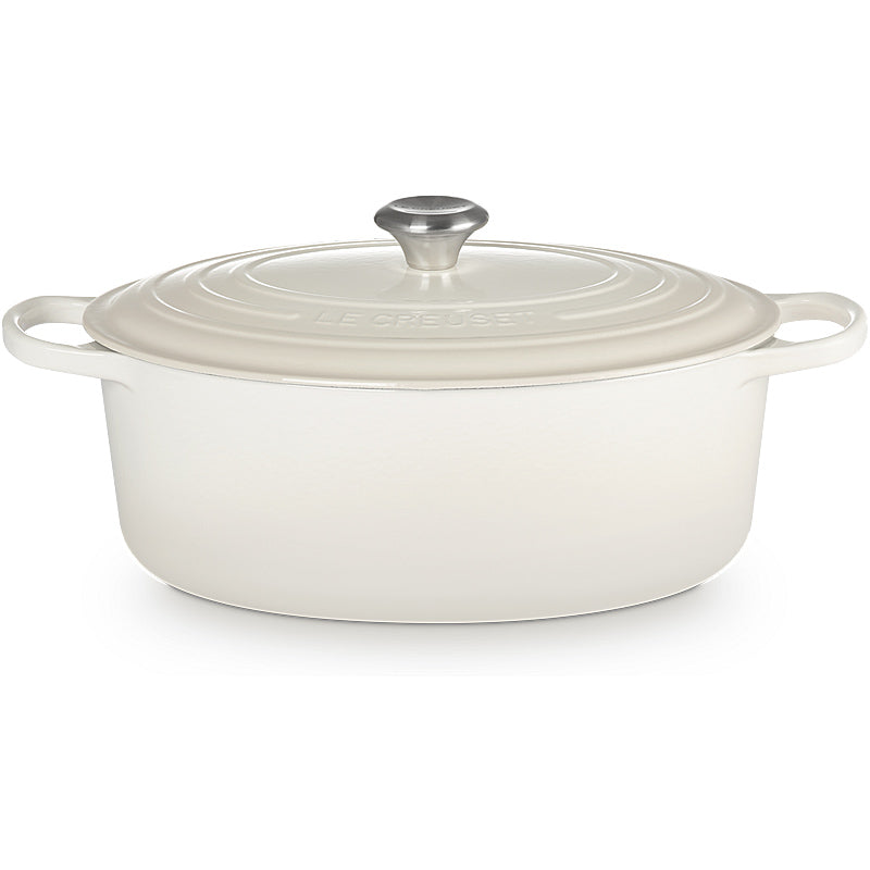 Le Creuset Bräter Signature oval 31 cm Meringue