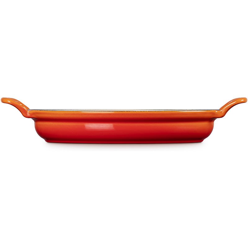 Le Creuset ovale Pfanne Modern Heritage 28 cm Ofenrot