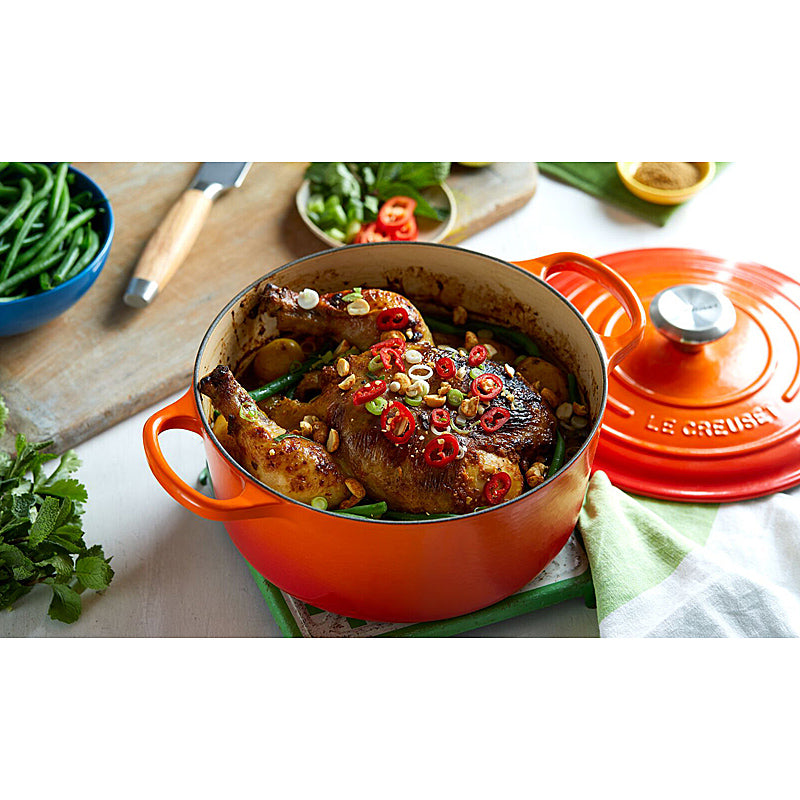 Le Creuset Bräter Signature rund 26cm Ofenrot