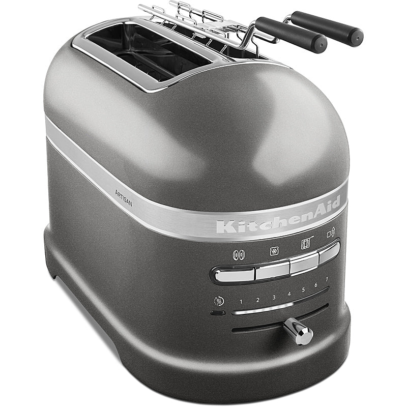 KitchenAid Artisan Toaster 2 Scheiben – Medaillon Silber 5KMT2204EMS inkl. Sandwichzange