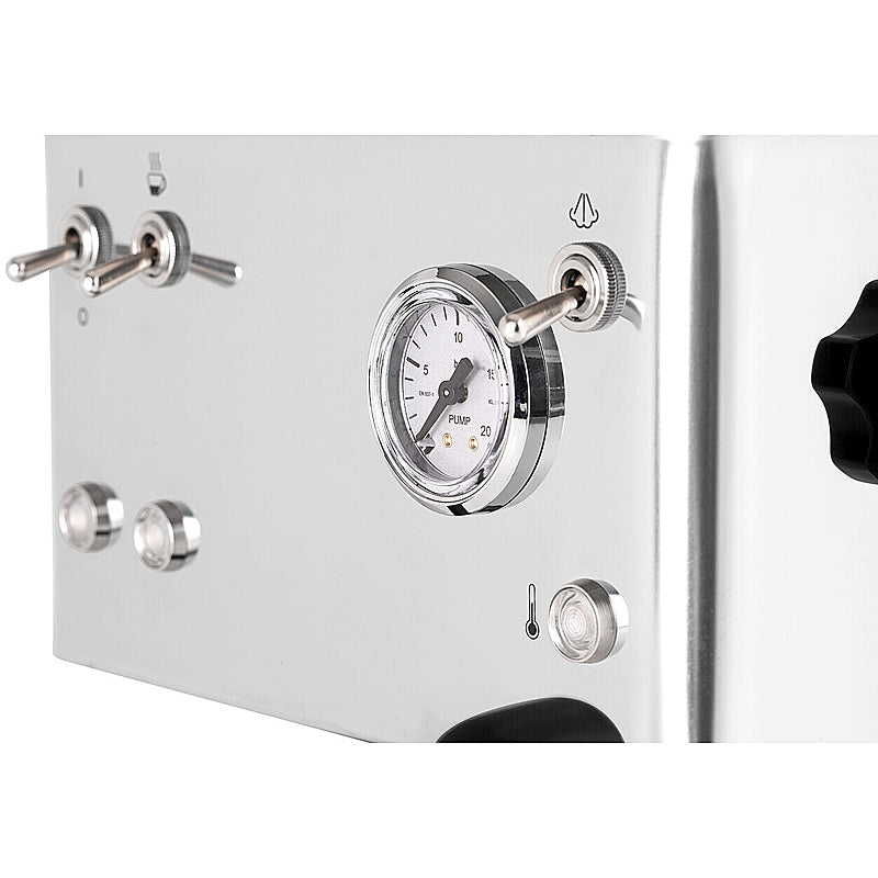 La Pavoni kompakte Siebträgermaschine CASA BAR STEEL LPMCBS01EU