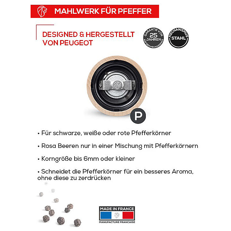 Peugeot DAMAN U´Select 16 cm - Edelst/acryl Pfeffermühle