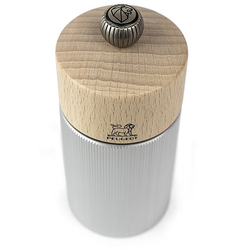 Peugeot LINE Aluminium/Natural - 18 cm Pepper Mill
