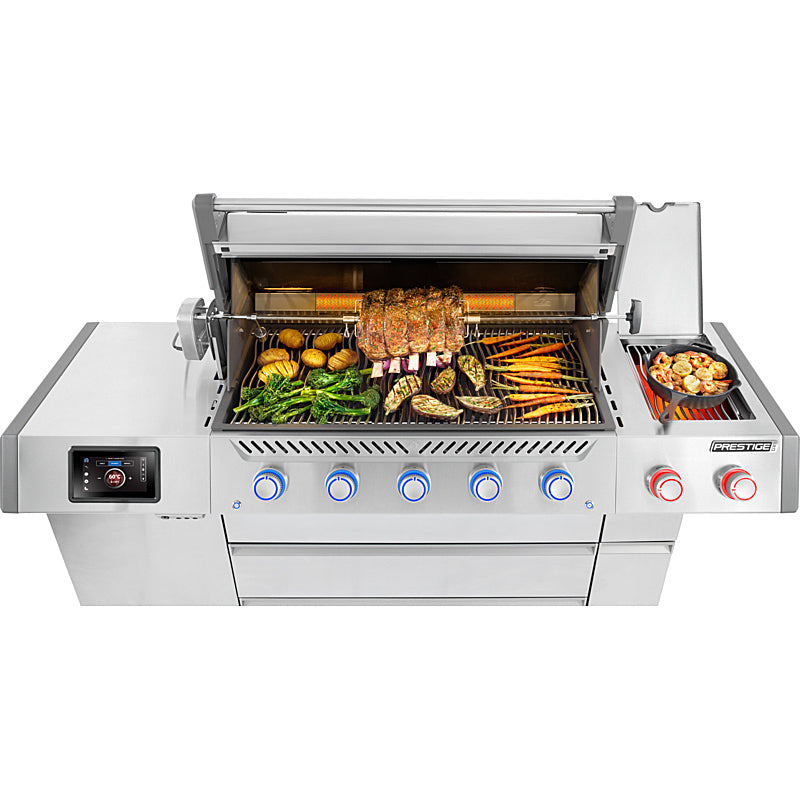 Napoleon Prestige PRO 665 Connected Flaggschiff Edelstahl Gasgrill inkl. Drehspieß
