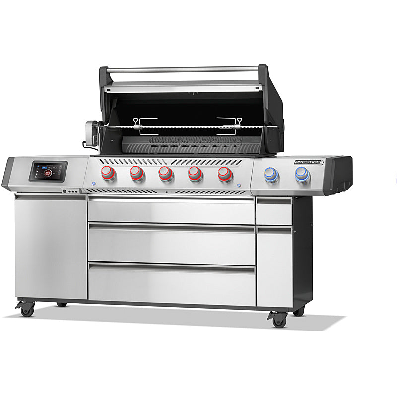 Napoleon Prestige PRO 665 Connected Flaggschiff Edelstahl Gasgrill inkl. Drehspieß