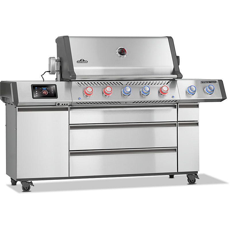 Napoleon Prestige PRO 665 Connected Flaggschiff Edelstahl Gasgrill inkl. Drehspieß