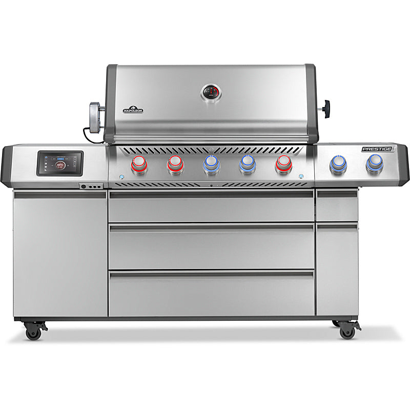 Napoleon Prestige PRO 665 Connected Flaggschiff Edelstahl Gasgrill inkl. Drehspieß
