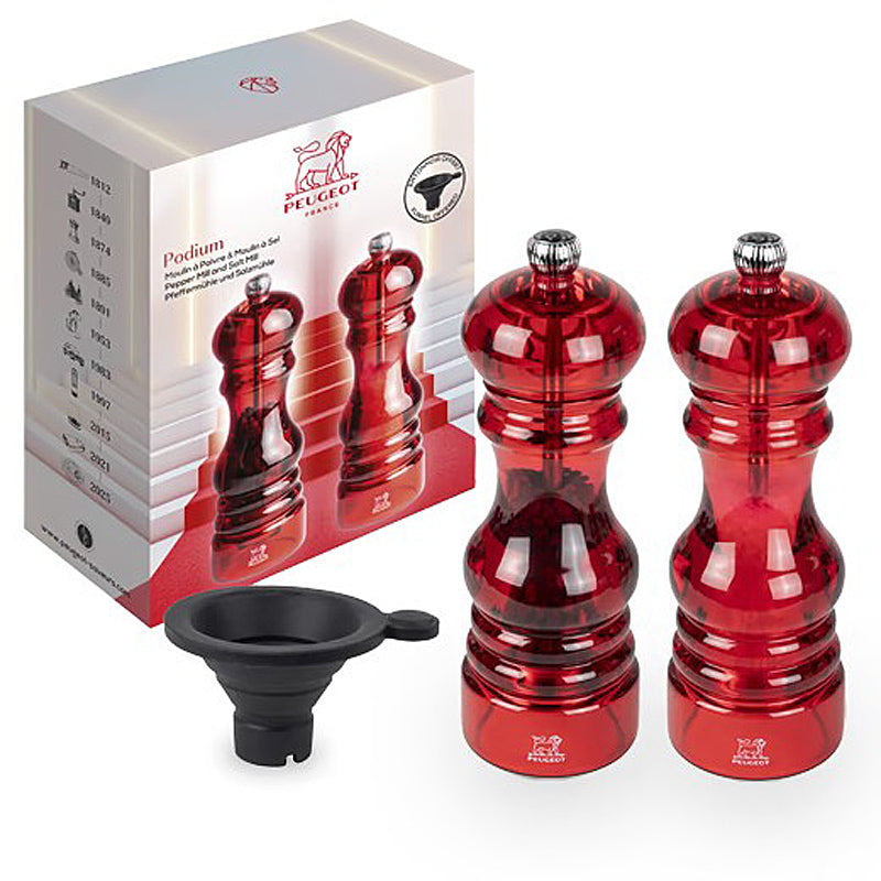 Peugeot PODIUM Duo PM & SM Acryl rot 18 cm