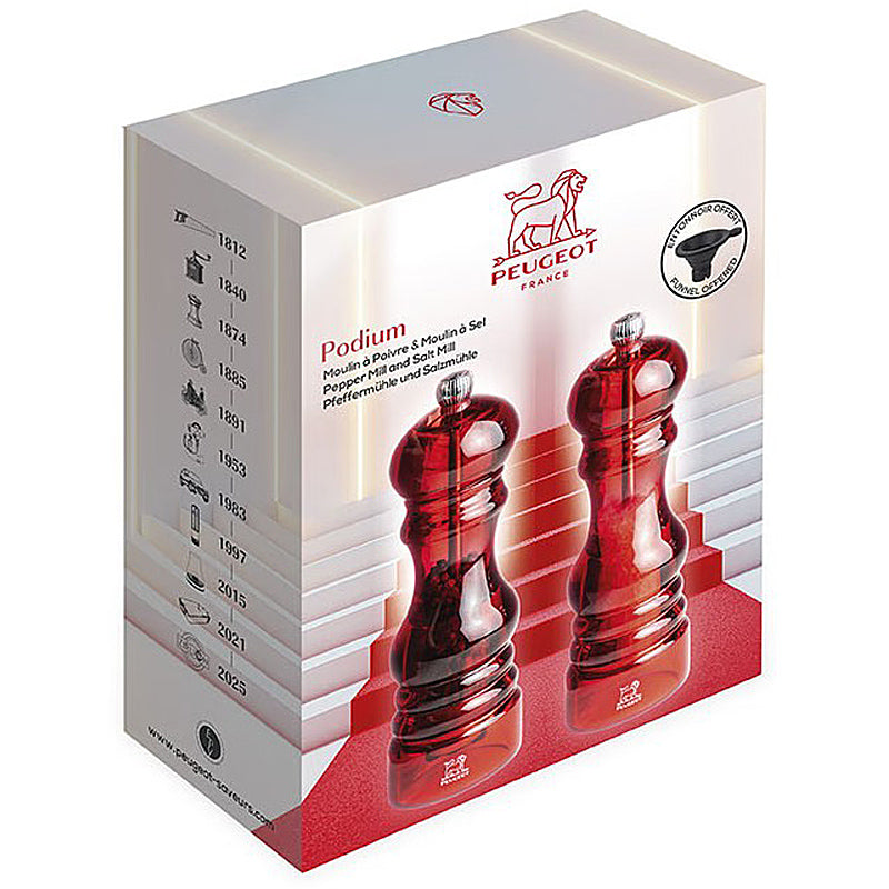 Peugeot PODIUM Duo PM & SM Acryl rot 18 cm