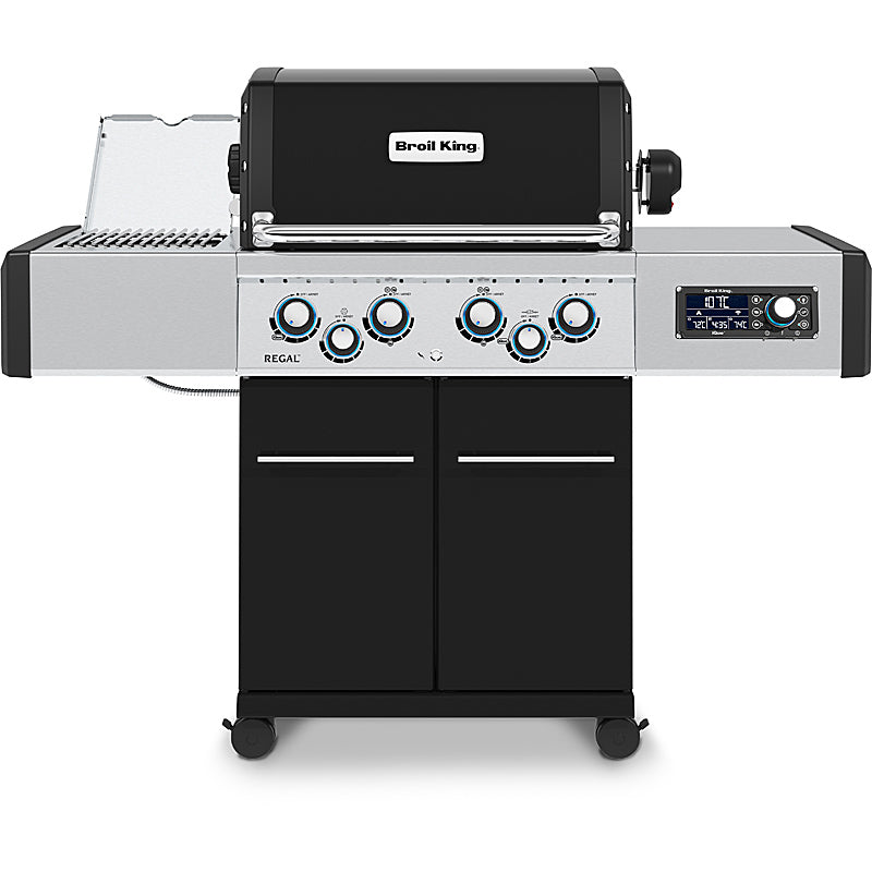 Broil King REGAL Q 490 IR iQue smart gas grill including rotisserie set