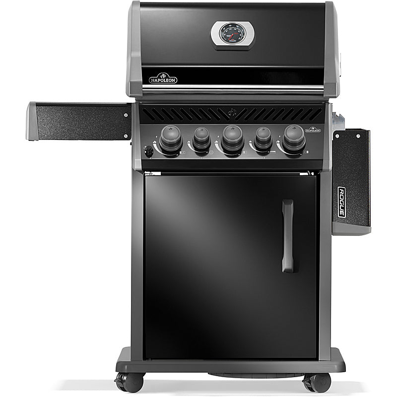 Napoleon Rogue 425 Gasgrill mit Heck- und Seitenbrenner, Schwarz, inkl. Drehspieß