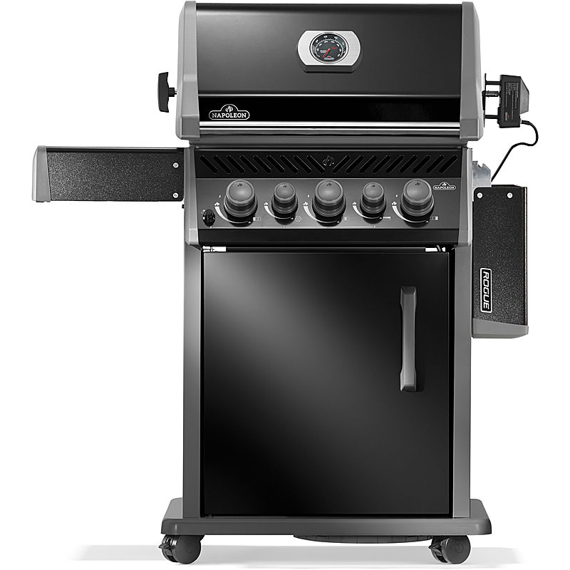 Napoleon Rogue 425 Gasgrill mit Heck- und Seitenbrenner, Schwarz, inkl. Drehspieß