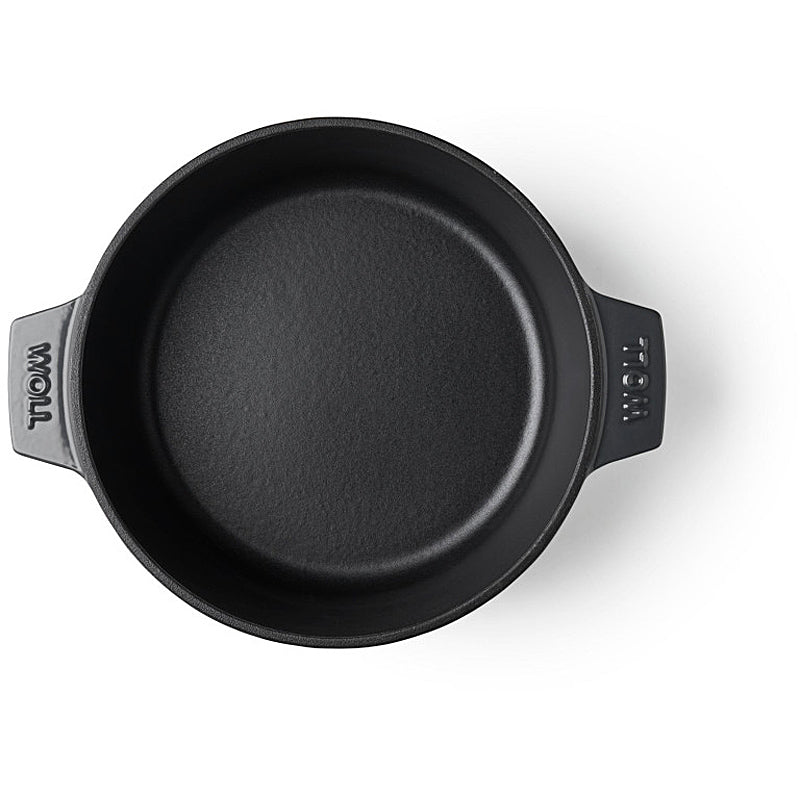 WOLL Kasserolle 24cm Gusseisen mit Silikongriffschutz 4,2l 124CI-030 Carbon Grey