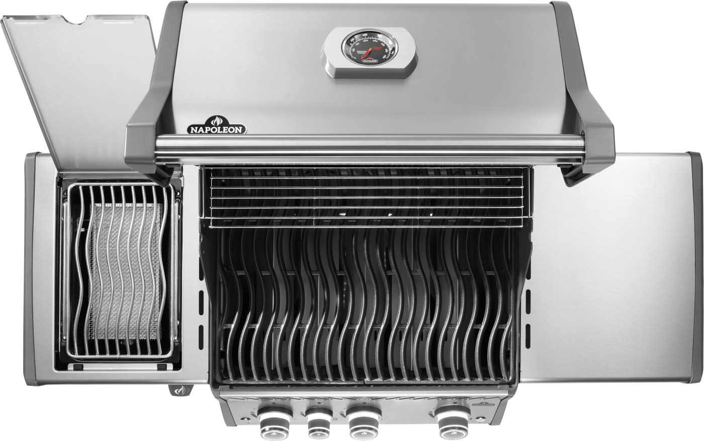 Napoleon Rogue Pro 425 Gasgrill, SIZZLE ZONE Seitenbrenner, Edelstahl