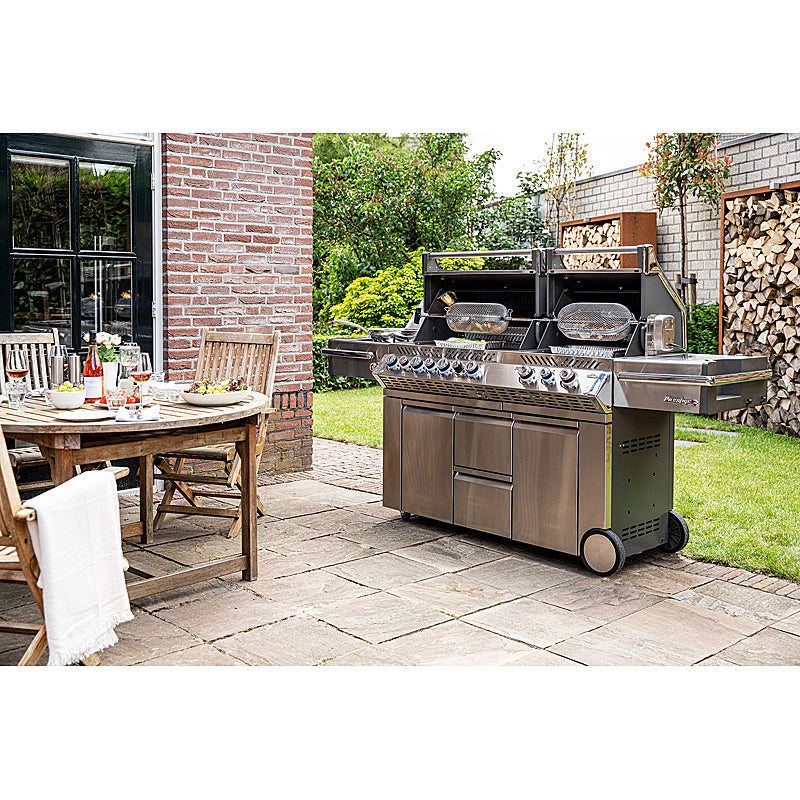 Napoleon Prestige Pro 825 Gas Grill PRO825RSBIPSS-3-DE with Infrared SIZZLE ZONE and Accessories 