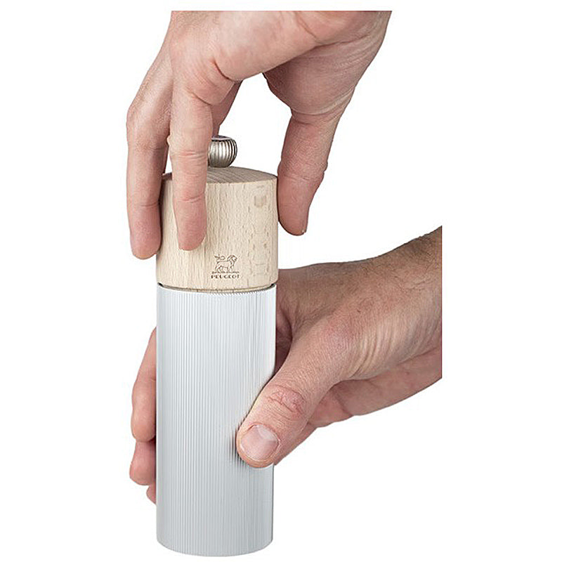 Peugeot LINE Aluminium/Natural - 18 cm Salt Mill