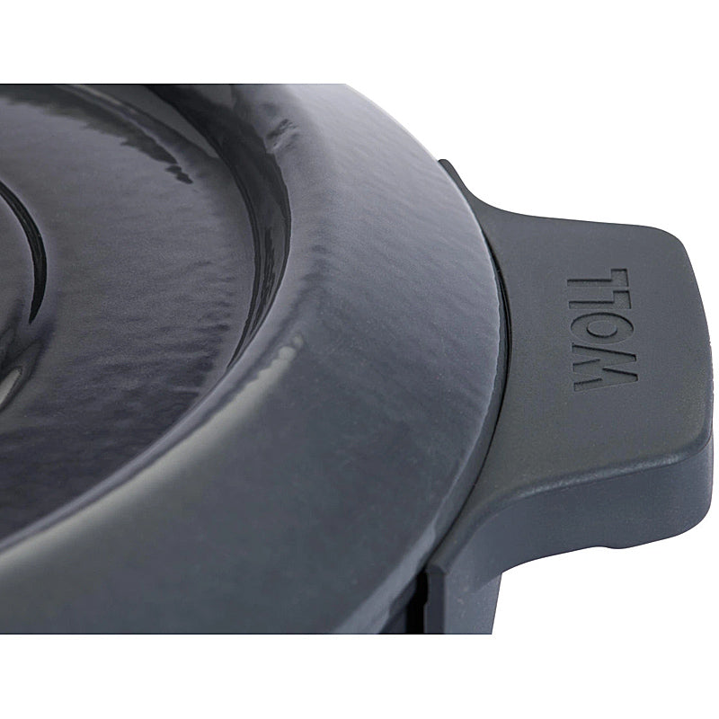 WOLL Kasserolle 28cm Gusseisen mit Silikongriffschutz 3,7l Carbon Grey 828CI-030