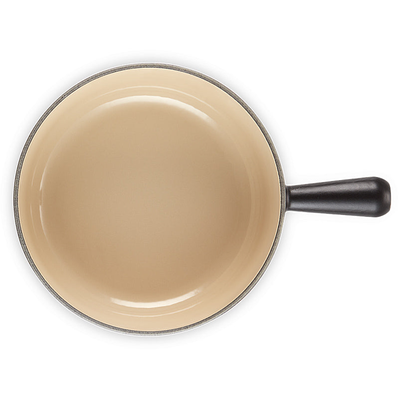 Le Creuset Caquelon Tradition 24 cm Schwarz matt