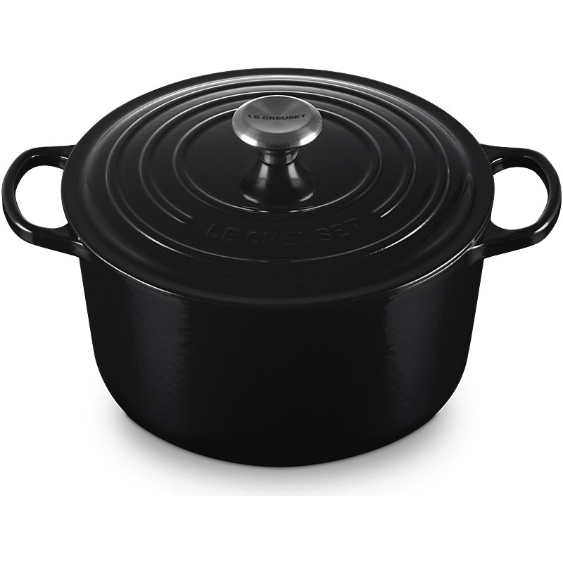 Le Creuset Signature Round Casserole Dish 26 cm Glossy Black 