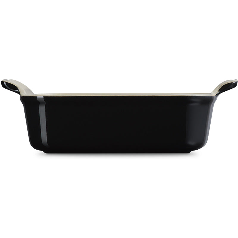 Le Creuset Auflaufform Tradition 19 cm Schwarz Glänzend