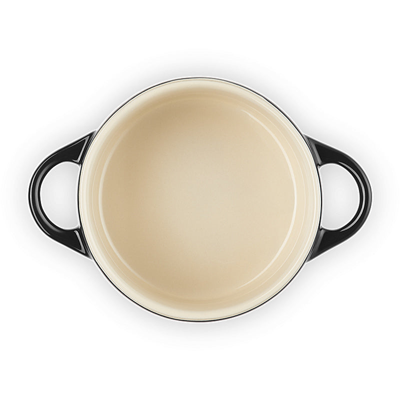 Le Creuset Mini Cocotte 10cm Schwarz Glänzend