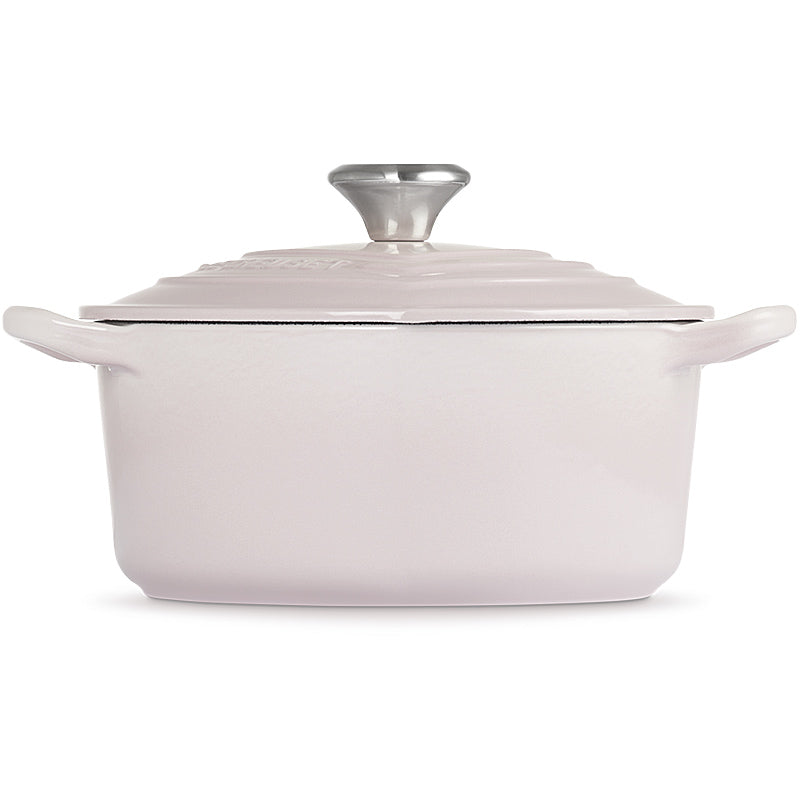 Le Creuset Herzbräter mit Herzknauf 20 cm Shell Pink