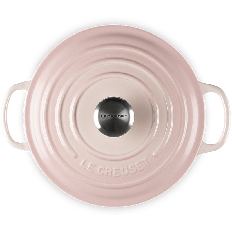 Le Creuset Bräter Signature rund 20cm Shell Pink
