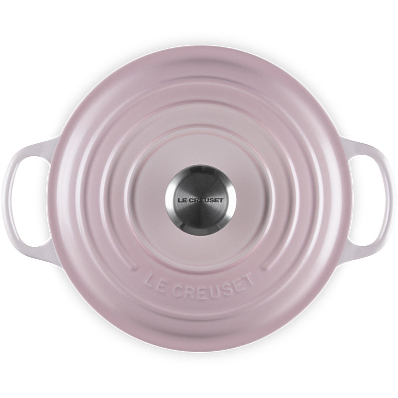 Le Creuset Bräter Signature hoch 24 cm Shell Pink