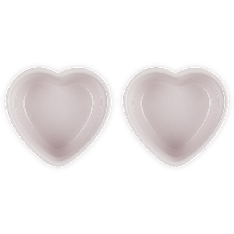 Le Creuset heart molds 300 ml set of 2 shell pink