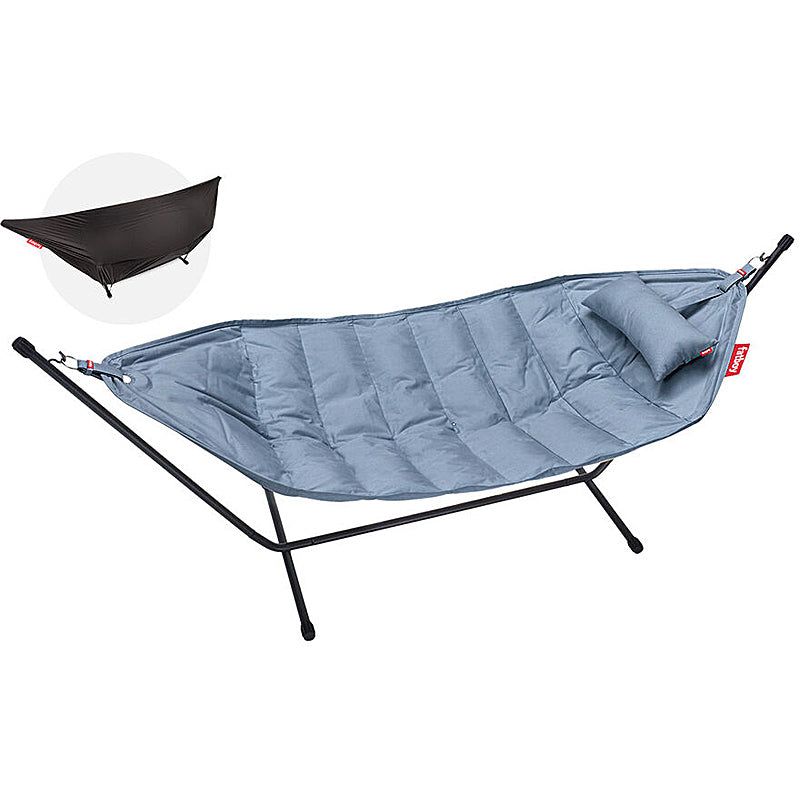 Fatboy headdemock superb storm blue incl. pillow & rack black & Gratis Abdeckung