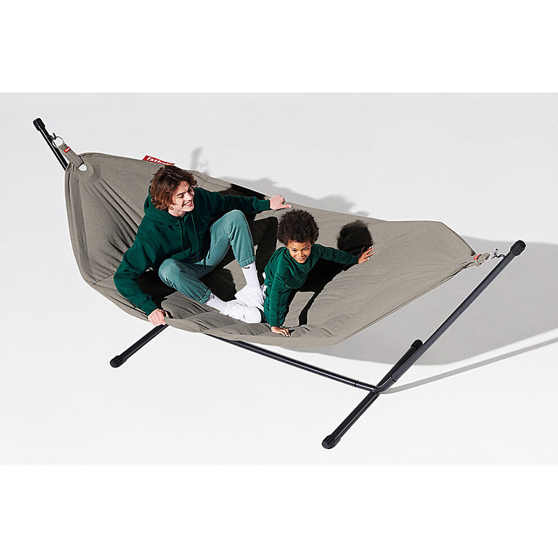 Fatboy headdemock superb grey taupe incl. pillow & rack black & Gratis Abdeckung