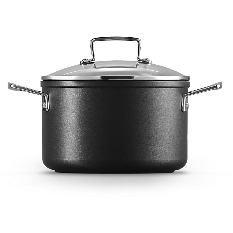 Le Creuset Aluminium-Antihaft Fleischtopf mit Glasdeckel 20 cm