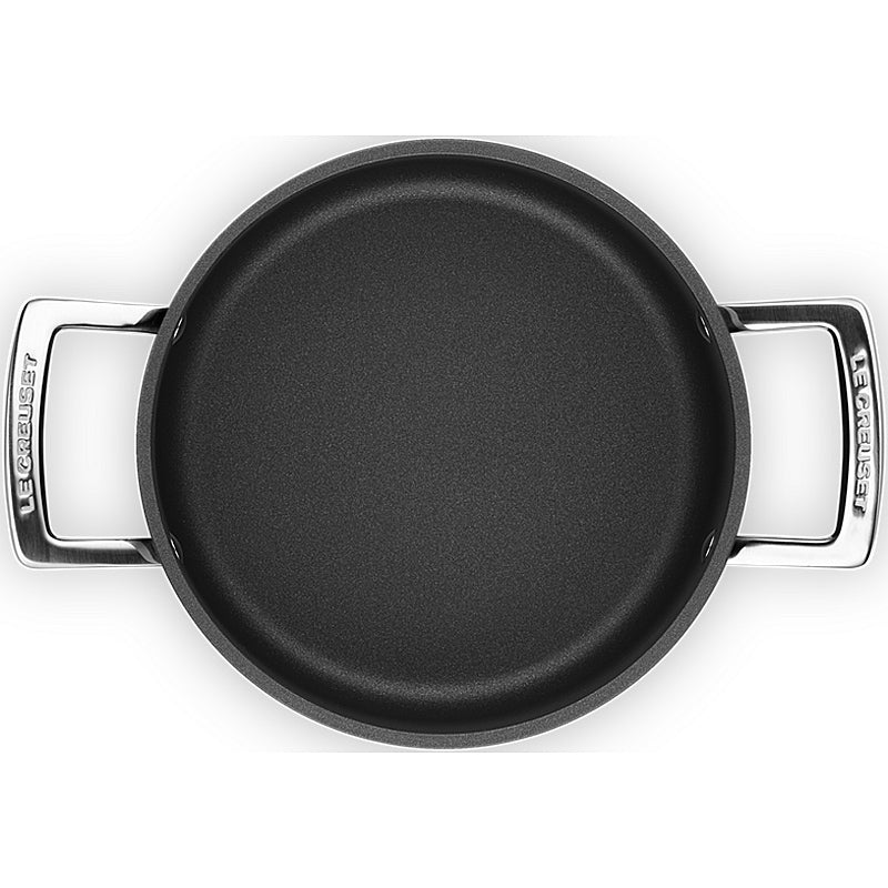 Le Creuset Aluminium-Antihaft Fleischtopf mit Glasdeckel 20 cm
