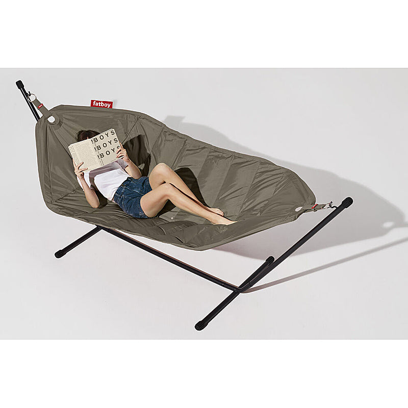 Fatboy headdemock incl. Gestell & Kissen taupe & Gratis Abdeckung