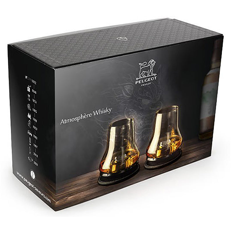 Peugeot WHISKY ATMOSPHERE! Whisky Set Duo - Kühlsockel matt schwarz
