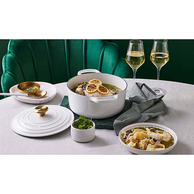 Le Creuset Signature Round Roaster 24 cm White 