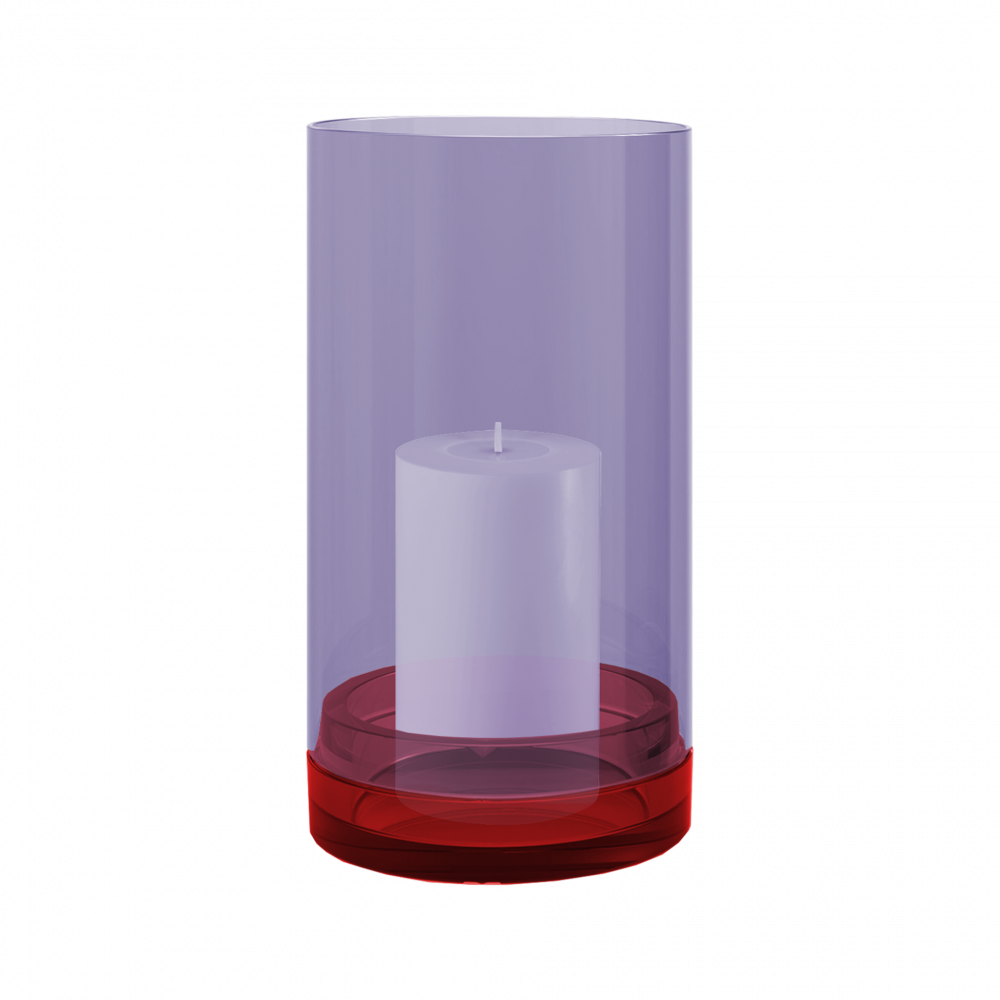 Remember Windlicht groß 'Lucius' violett WL20