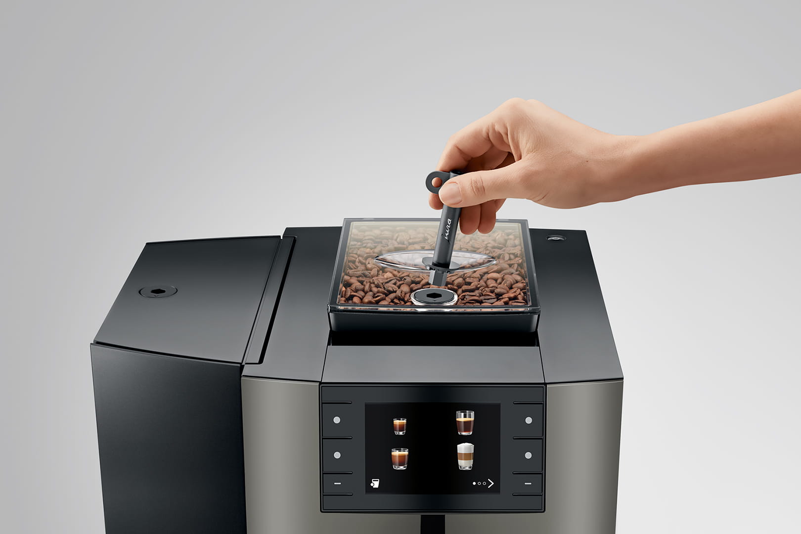 JURA X10 Dark Inox (EA) professioneller Kaffeevollautomat