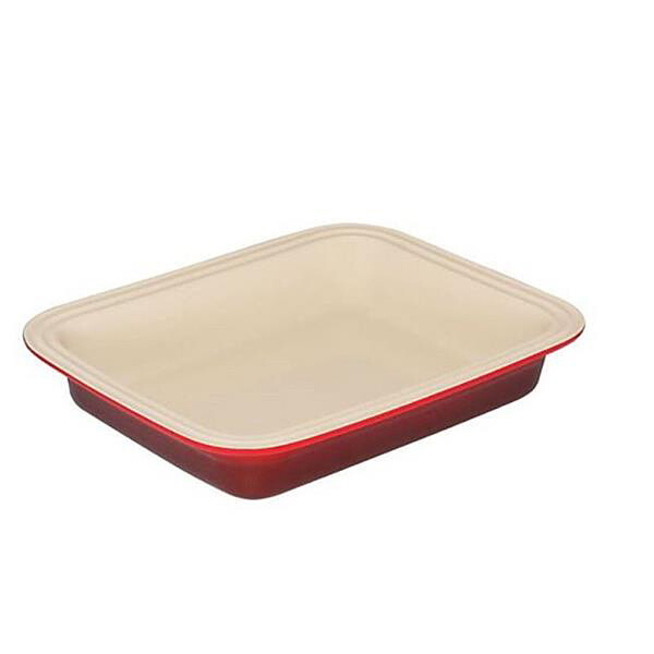 Le Creuset Lasagneform 25cm mit Deckel Farbe: Kirschrot
