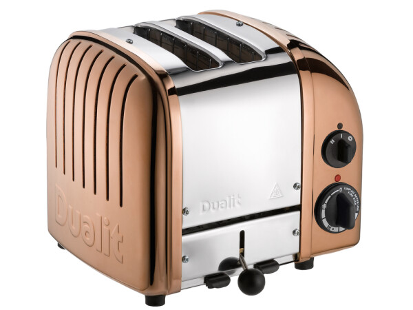 Dualit Classic Toaster 2-Schlitz New Gen, Aluminium poliert, kupfer 27390