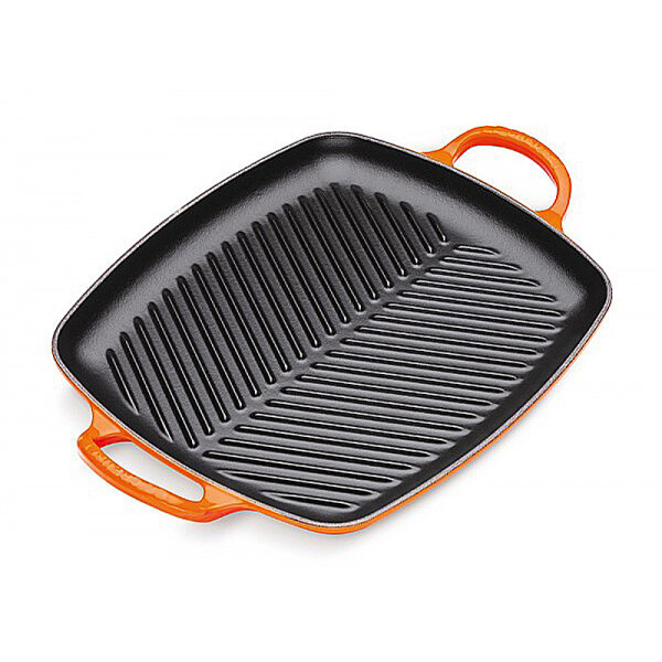 Le Creuset Rechteckige Grillplatte Signature 30 cm Ofenrot