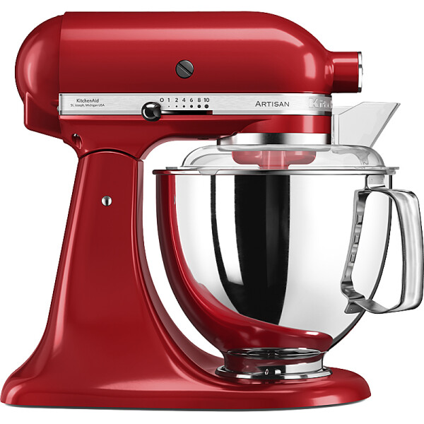 KitchenAid Artisan 5KSM175PSEER K&uuml;chenmaschine 4,8L in Empire Rot mit Zubeh&ouml;r - Produktabbildung zur genauen Darstellung des Artikels.