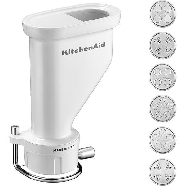 KitchenAid 5KSMPEXTA Zubeh&ouml;r f&uuml;r alle K&uuml;chenmaschinen Farbe Short-Pasta-Vorsatz mit 6 Eins&auml;tzen