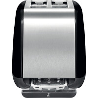 KitchenAid 5KMT2115EOB Toaster 2-Scheiben CLASSIC Farbe onxy schwarz - Der Toaster in einer spezifischen Farbe, abgebildet auf einer modernen K&uuml;chenarbeitsplatte.