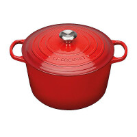 Le Creuset Hoher Bräter Signature rund 24 cm Kirschrot