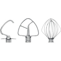 KitchenAid 5KSM5TH3PSS Edelstahlrührer - 3er Set...