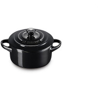 Le Creuset MINI COCOTTE SCHWARZ GL&Auml;NZEND