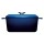 Woll Gusskasserolle, viereckig, mit Deckel und Silikongriffen - 24x24 cm 1024CI-020 Cobalt Blue